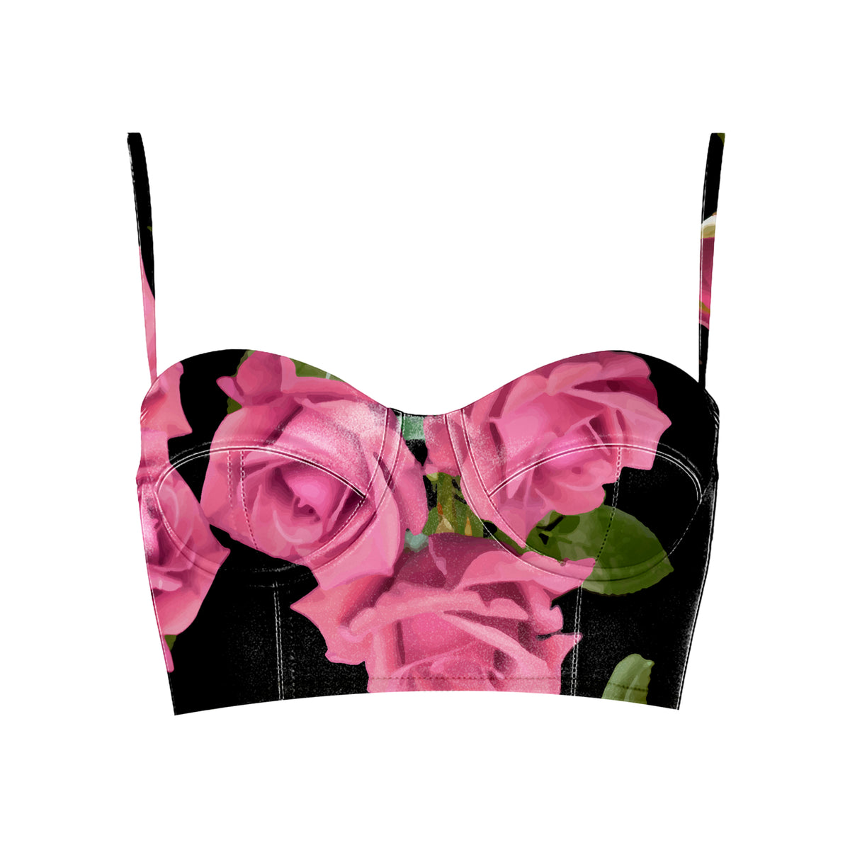 Bonjour Corset Bra: Pink Rose
