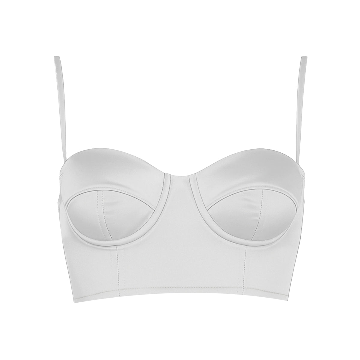 Bonjour Corset Bra: Silver