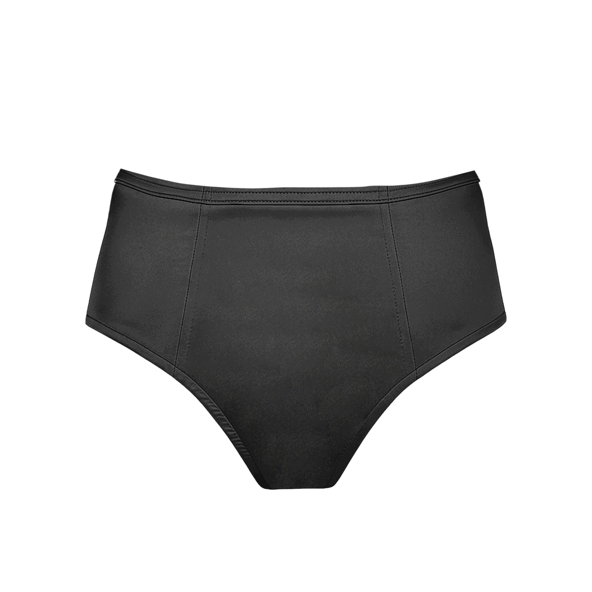 Bonjour Sleep Satin Highwaisted Panties: Black