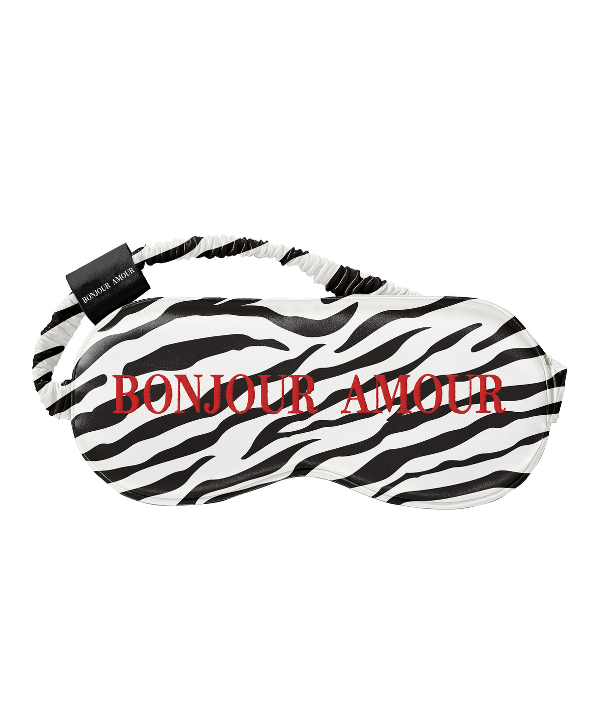 Bonjour Sleep Mask: Black & White Zebra Print