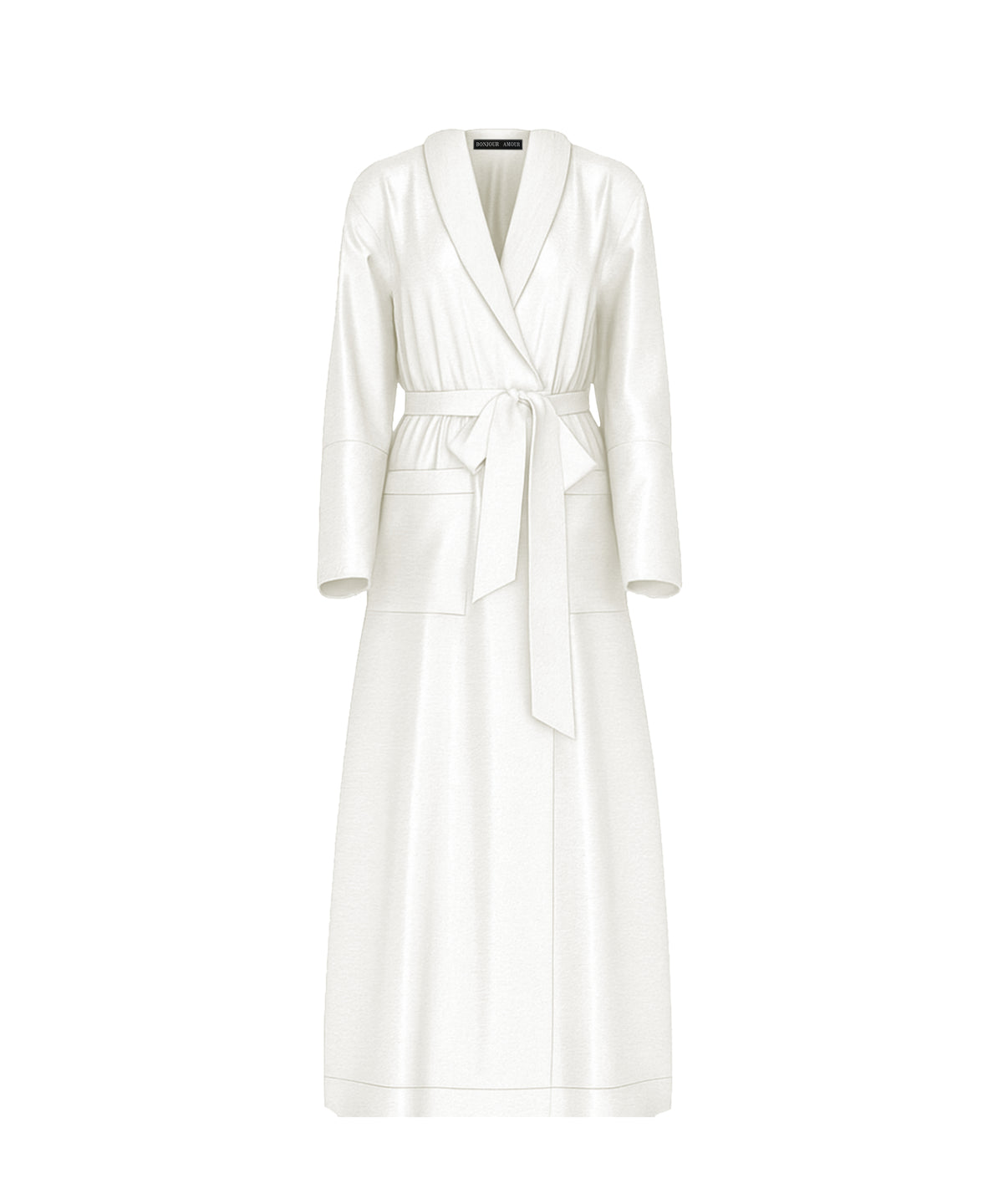 Bonjour Satin Sleep Robe: Pearl