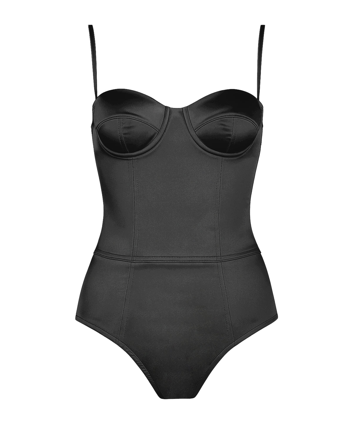 Bella Sleep Satin Teddy: Black