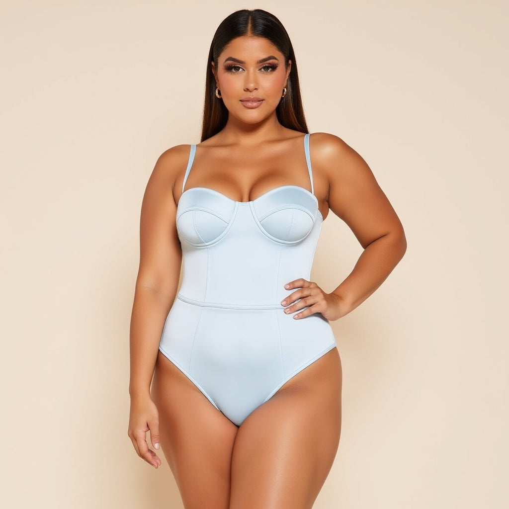 Bella Sleep Satin Teddy: Winter Blue