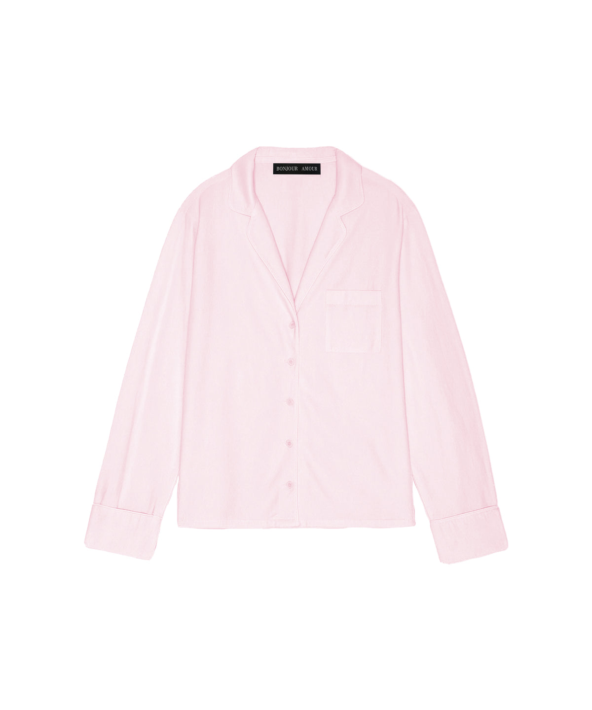 Bonjour Oversized Sleep Shirt: Pink