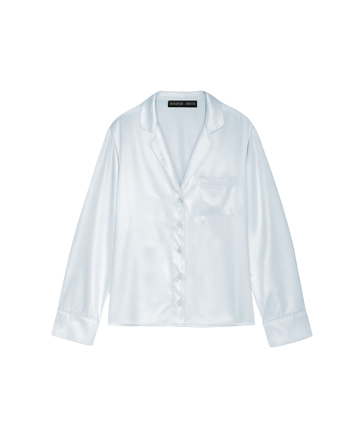 Bonjour Oversized Sleep Shirt: Sky Blue
