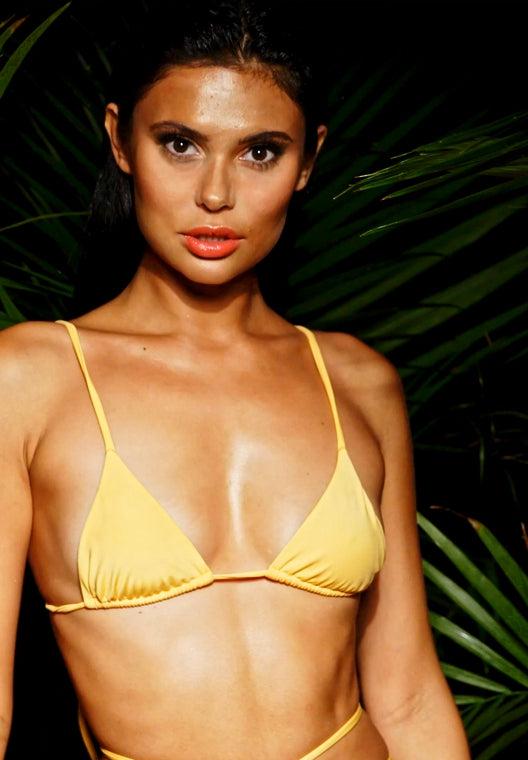 Le Classical Bikini Top: Yellow