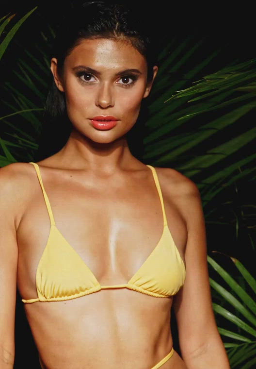 Le Classical Bikini Top: Yellow